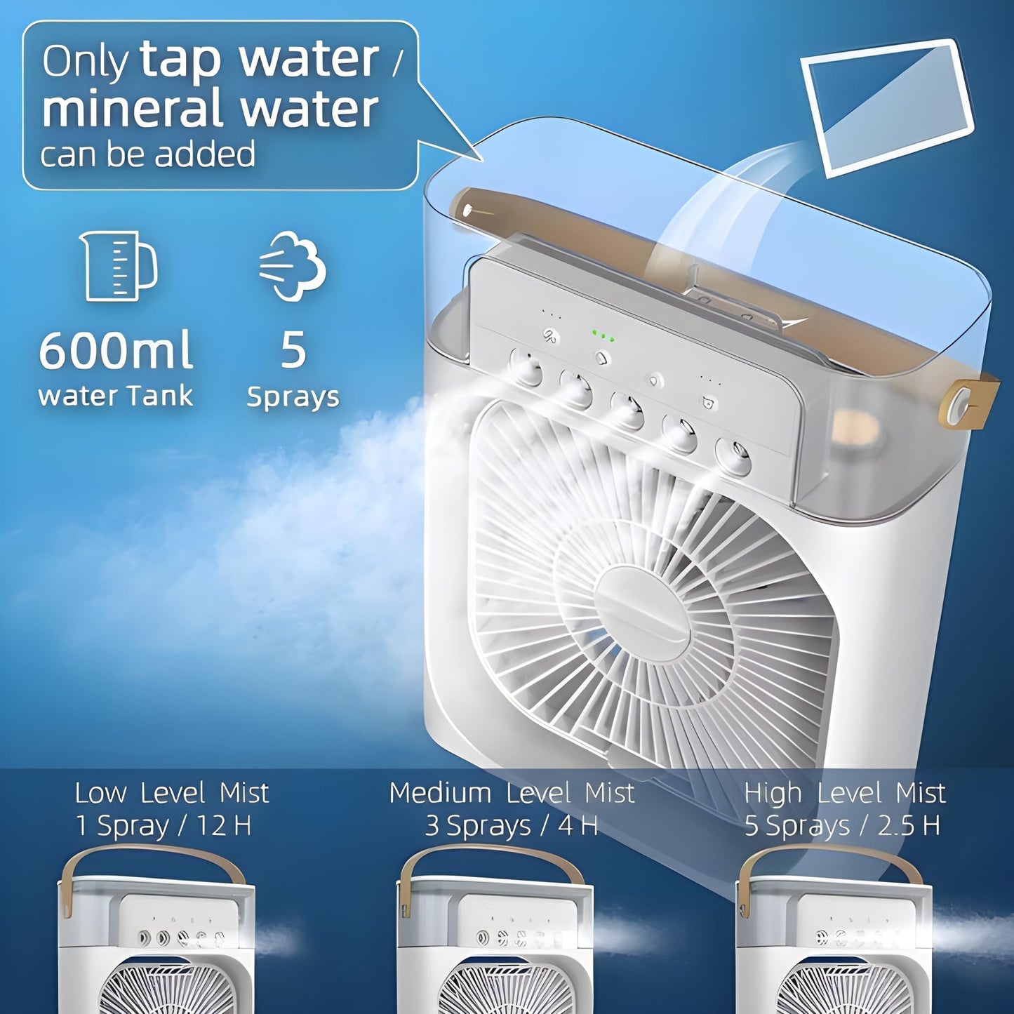 3 In 1 coolig Fan Air Conditioner